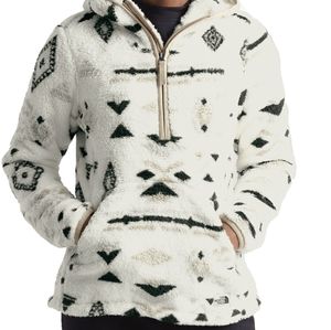 The North Face Campshire Fleece Pullover Hoodie in Vintage White Cali Geo Print